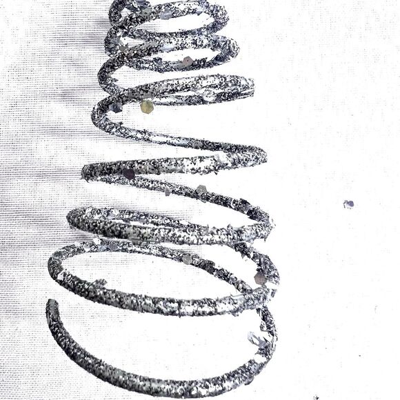 Celebrations Home Silver Glitter Burst Christmas Holiday Tree Topper 15” Glamour - Picture 5 of 7